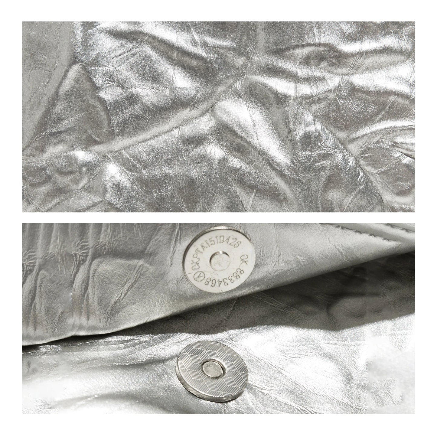 Pleated Silver Flap Shoulder Bag – Chic Soulmate Accessory | same ANTHEM.