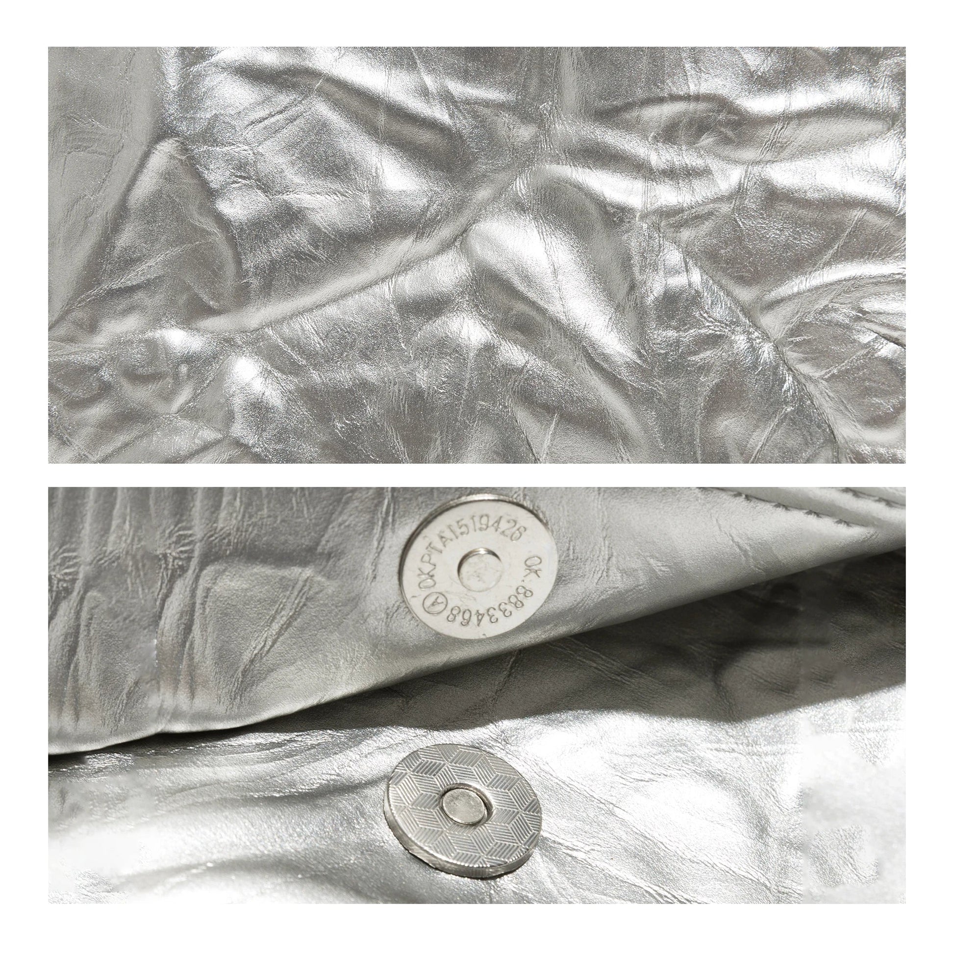 Pleated Silver Flap Shoulder Bag – Chic Soulmate Accessory | same ANTHEM.