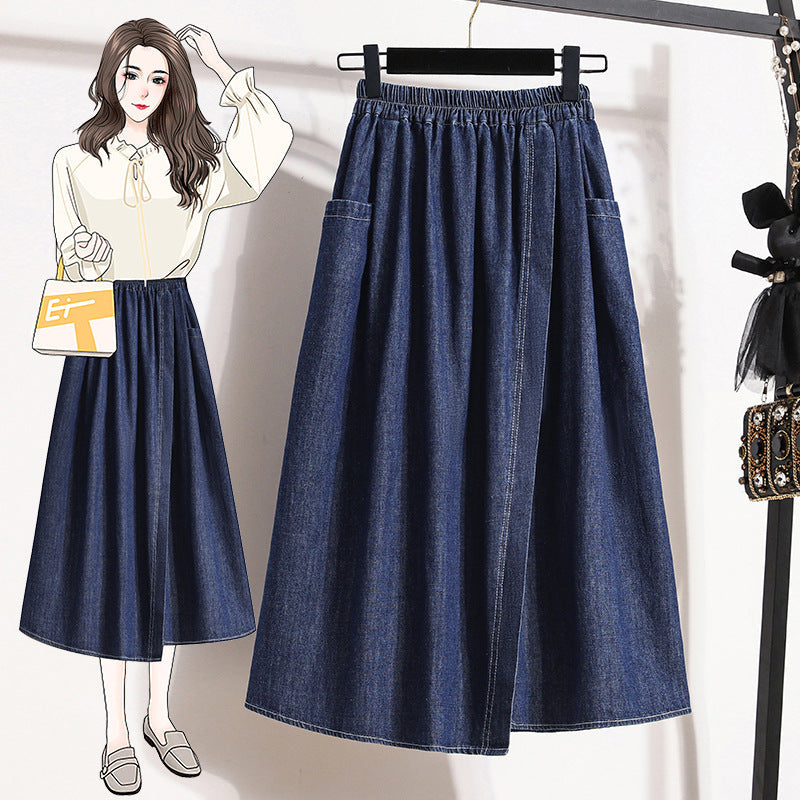 Plus Size High Waisted Denim Skirt – Soulmate Streetwear | same ANTHEM.