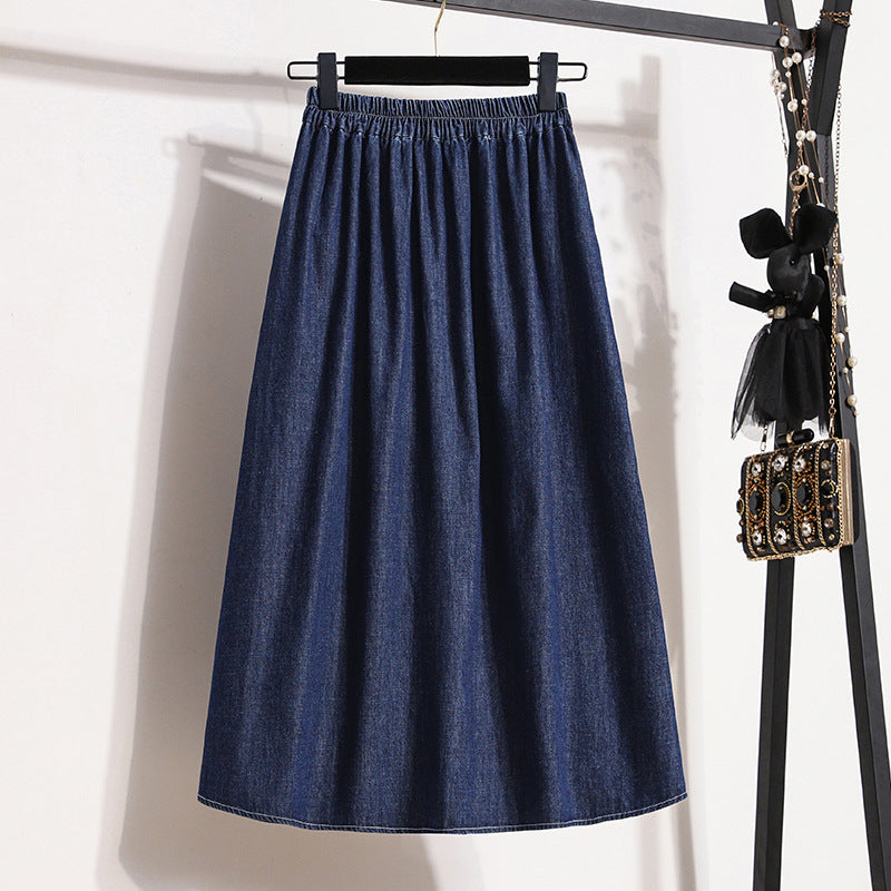 Plus Size High Waisted Denim Skirt – Soulmate Streetwear | same ANTHEM.