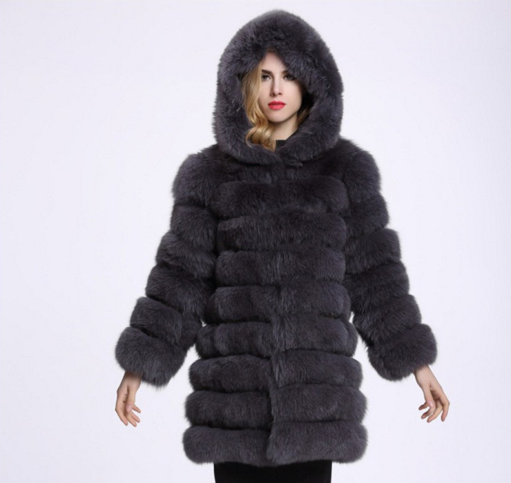 Plush Faux Fur Coat | same ANTHEM. - Dary Grey / S