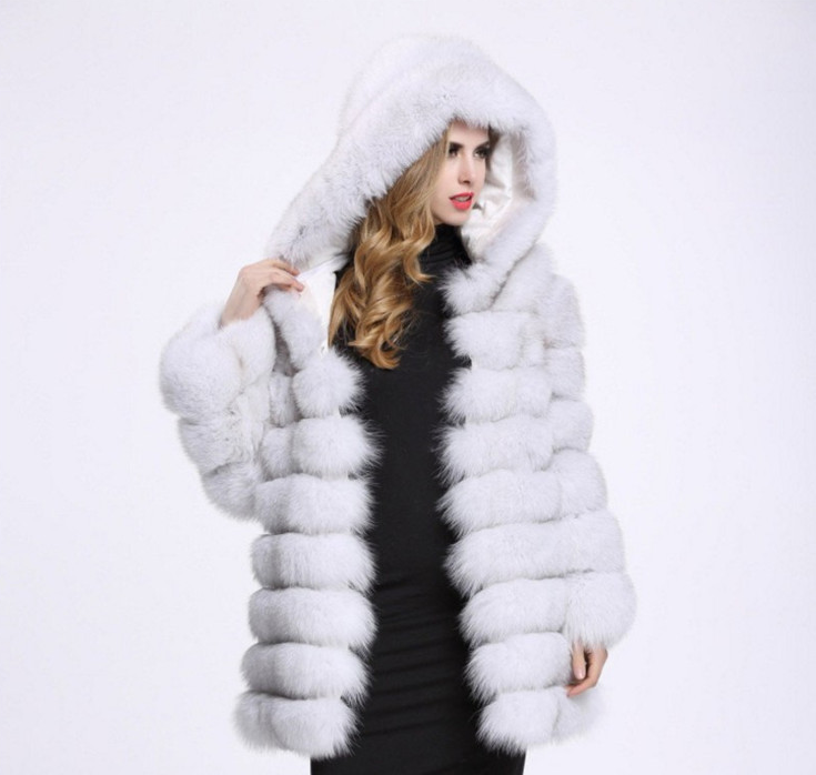 Plush Faux Fur Coat | same ANTHEM. - White / S