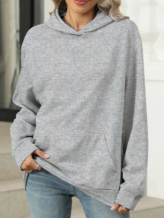 Pocketed Long Sleeve Hoodie – same ANTHEM | Streetwear for Soulmates & Chosen Family - Gray / S