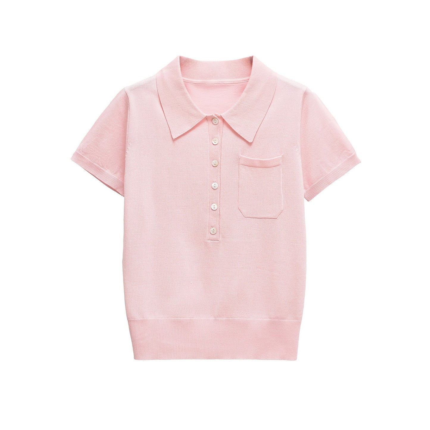Polo Style Shirt Top for Women | Loose Casual Soulmate Style | same ANTHEM - pink / S