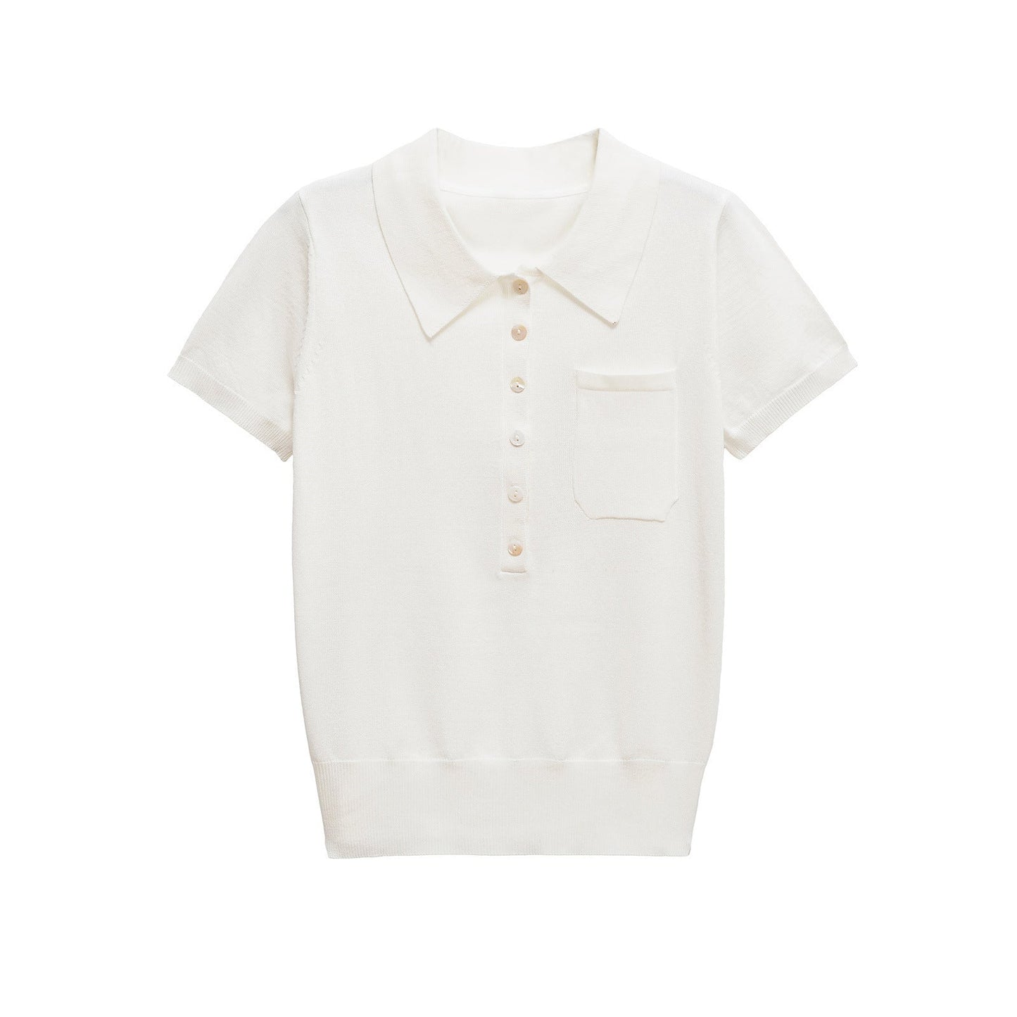 Polo Style Shirt Top for Women | Loose Casual Soulmate Style | same ANTHEM - white / S