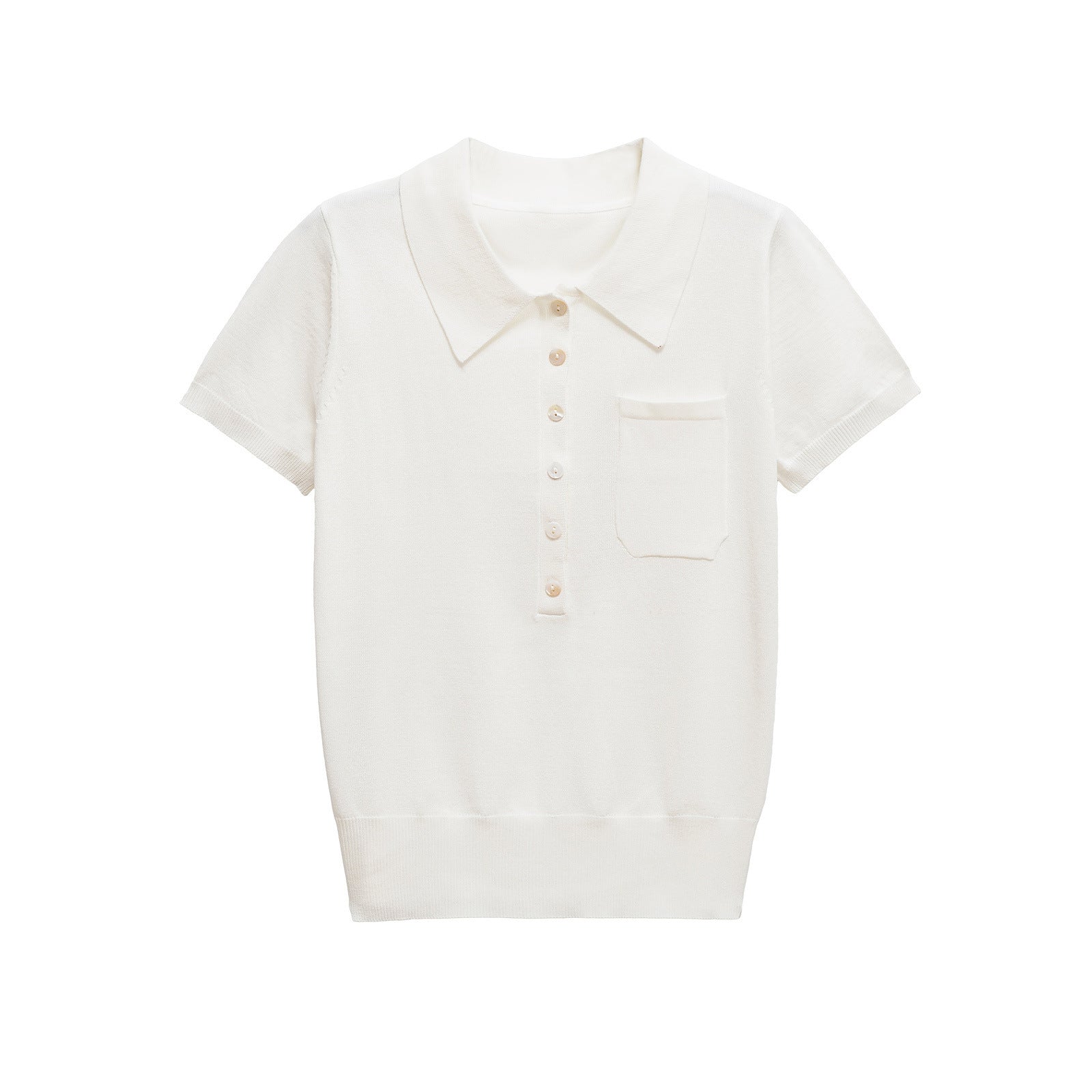Polo Style Shirt Top for Women | Loose Casual Soulmate Style | same ANTHEM - white / S