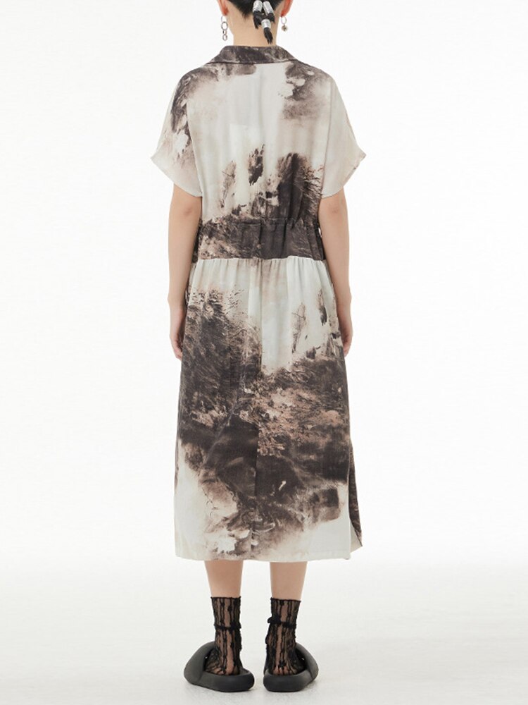 Printed Casual Summer Dress – French & Japanese Streetwear Style | same ANTHEM