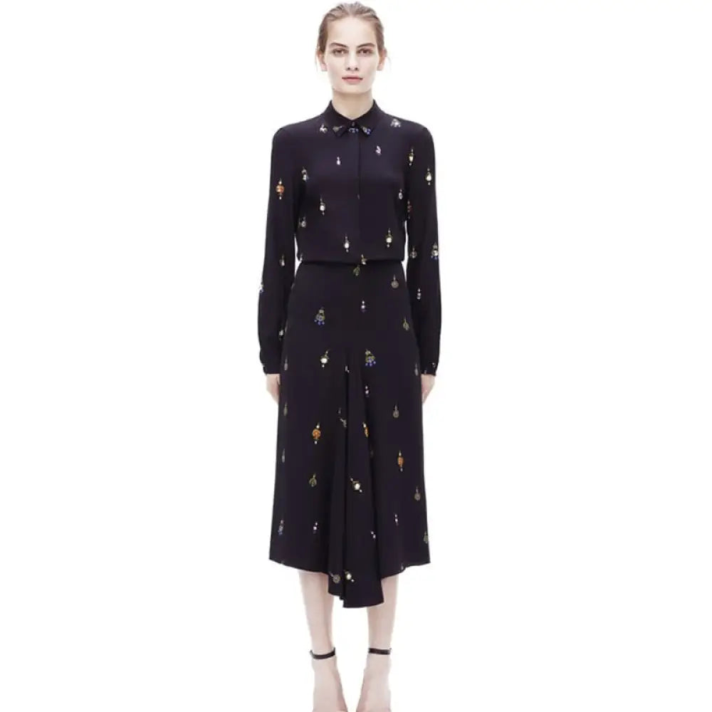 Printed Long Sleeve Shirt & Skirt Set | same ANTHEM.