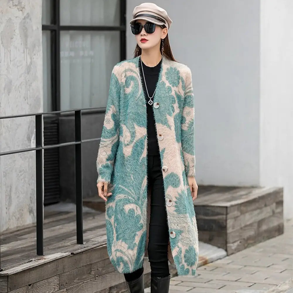 Printed Mink Fleece Sweater Coat – Soulmate Fashion | same ANTHEM. - Picture Color / One Size