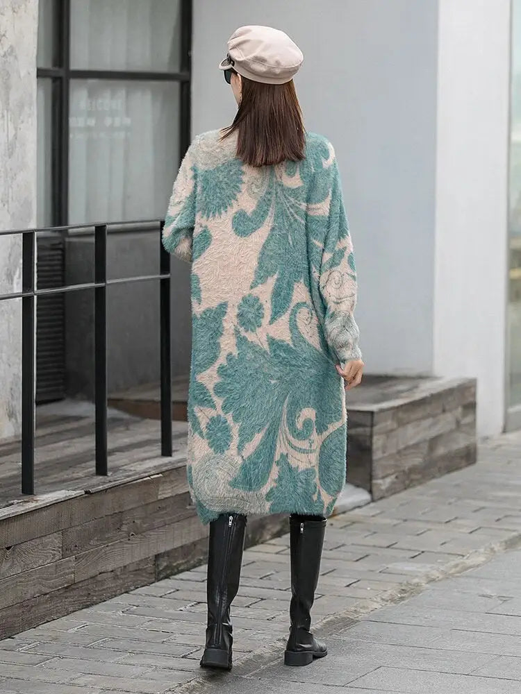 Printed Mink Fleece Sweater Coat – Soulmate Fashion | same ANTHEM. - Picture Color / One Size