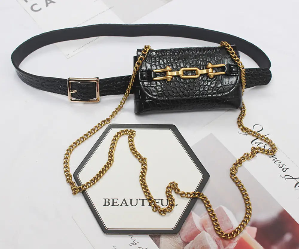 PU Leather Chain Belt Bag – Soulmate Streetwear Accessory | same ANTHEM - Bag