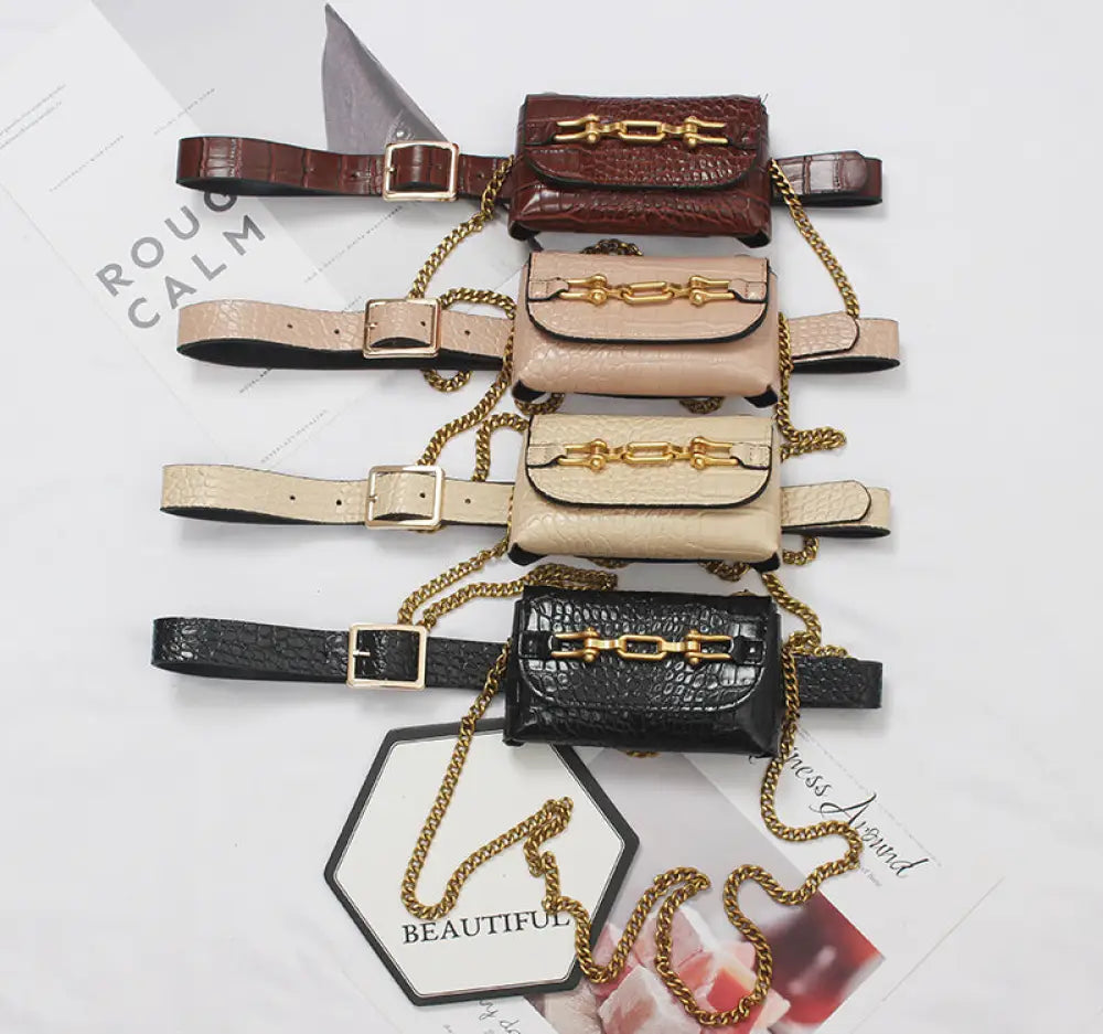 PU Leather Chain Belt Bag – Soulmate Streetwear Accessory | same ANTHEM - Bag