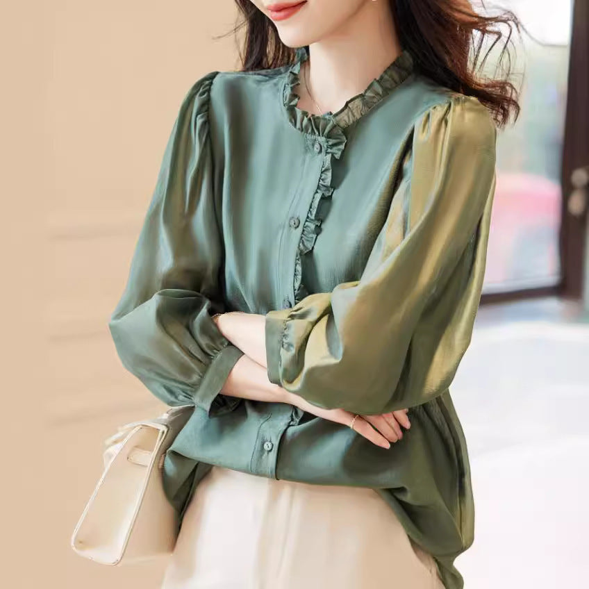 Puff Sleeve Nine-Quarter Top – Romantic Classic | same ANTHEM - Top