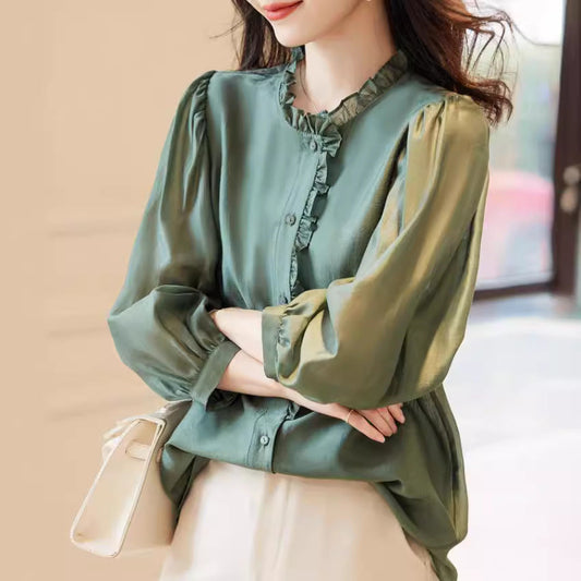 Puff Sleeve Nine-Quarter Top – Romantic Classic | same ANTHEM - Top