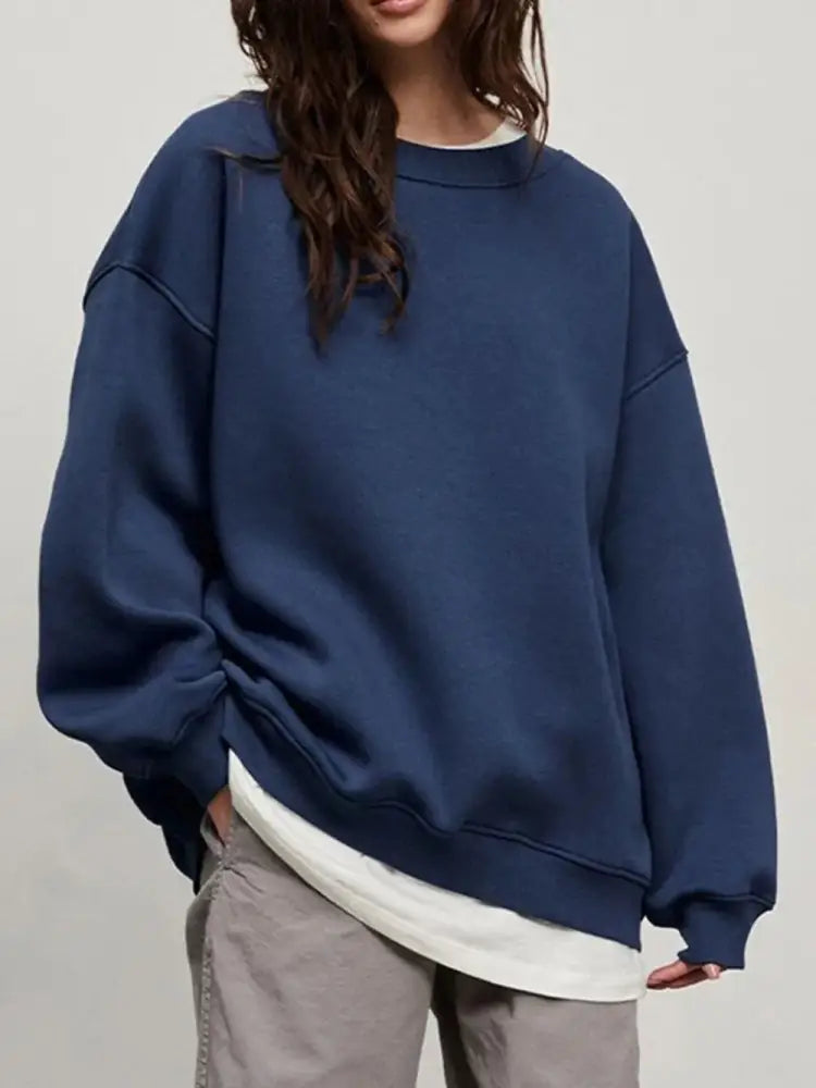 Pullover Sweatshirt – same ANTHEM | Cozy Streetwear for Soulmates & Chosen Family - Dark Blue / L