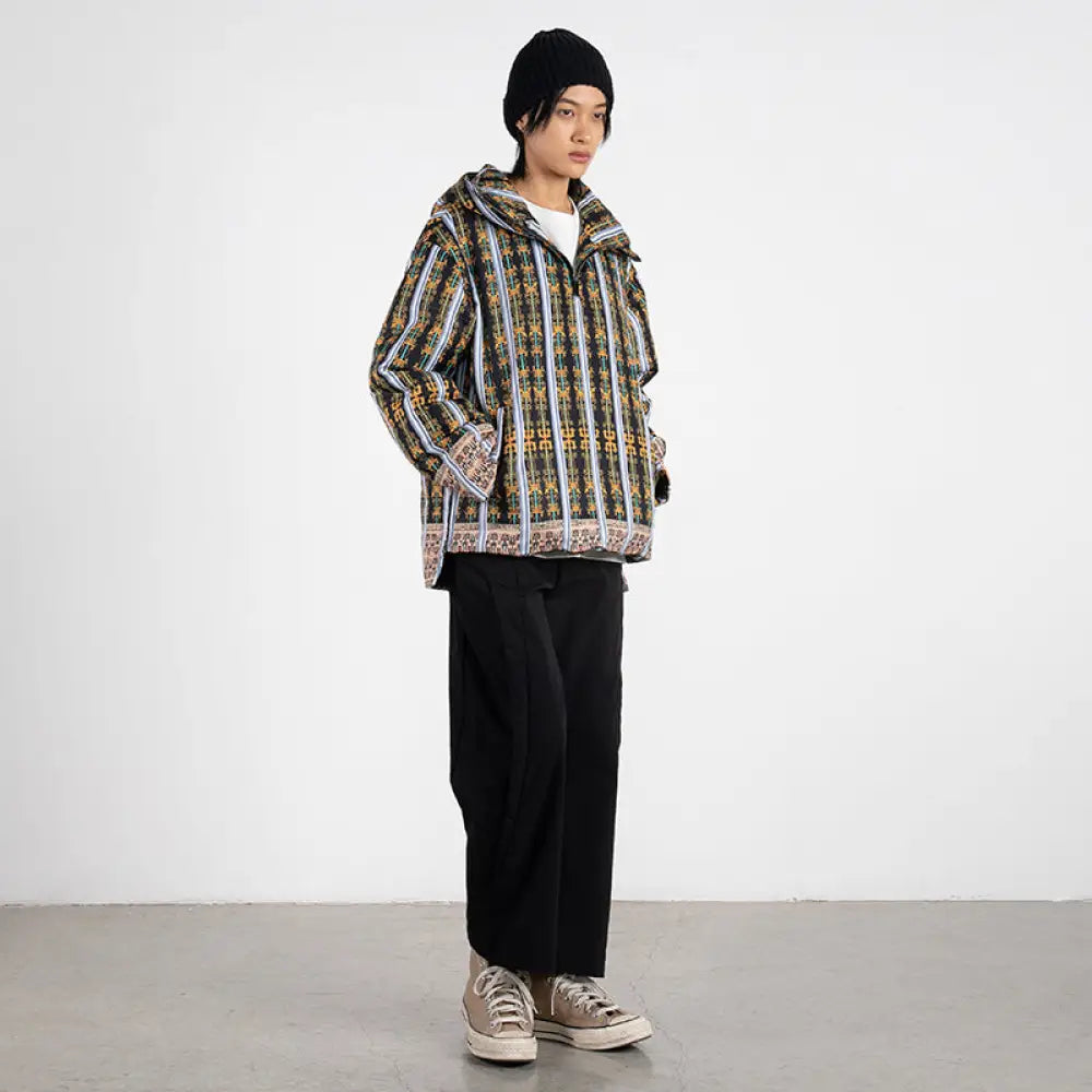 Quilted Hooded Print Sweatshirt | same ANTHEM. - Sweatshirt
