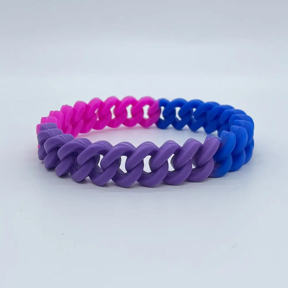 Rainbow Twist Silicone Bracelet – same ANTHEM. Unisex Soulmate Streetwear - Rainbow - Bag
