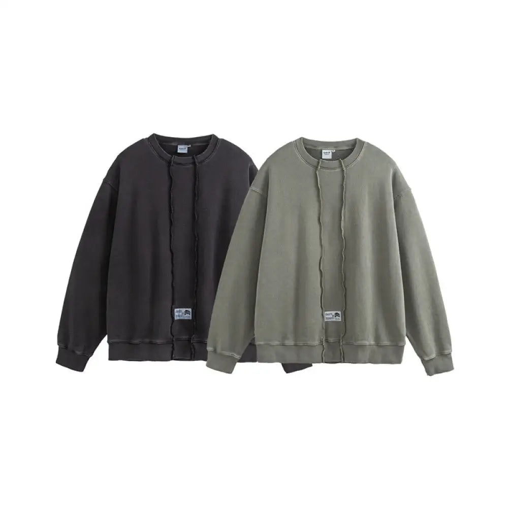 Raw Edge Crew Neck Sweatshirt – Soulmate Streetwear for Men | same ANTHEM