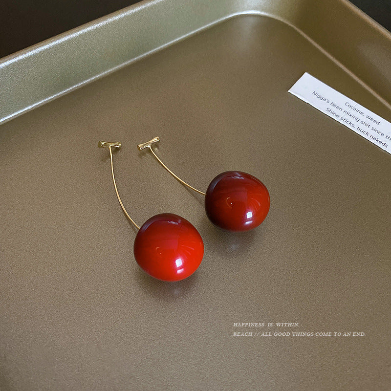 Red Cherry Drop Earrings – Poetic Soulmate Jewellery | same ANTHEM. - Golden