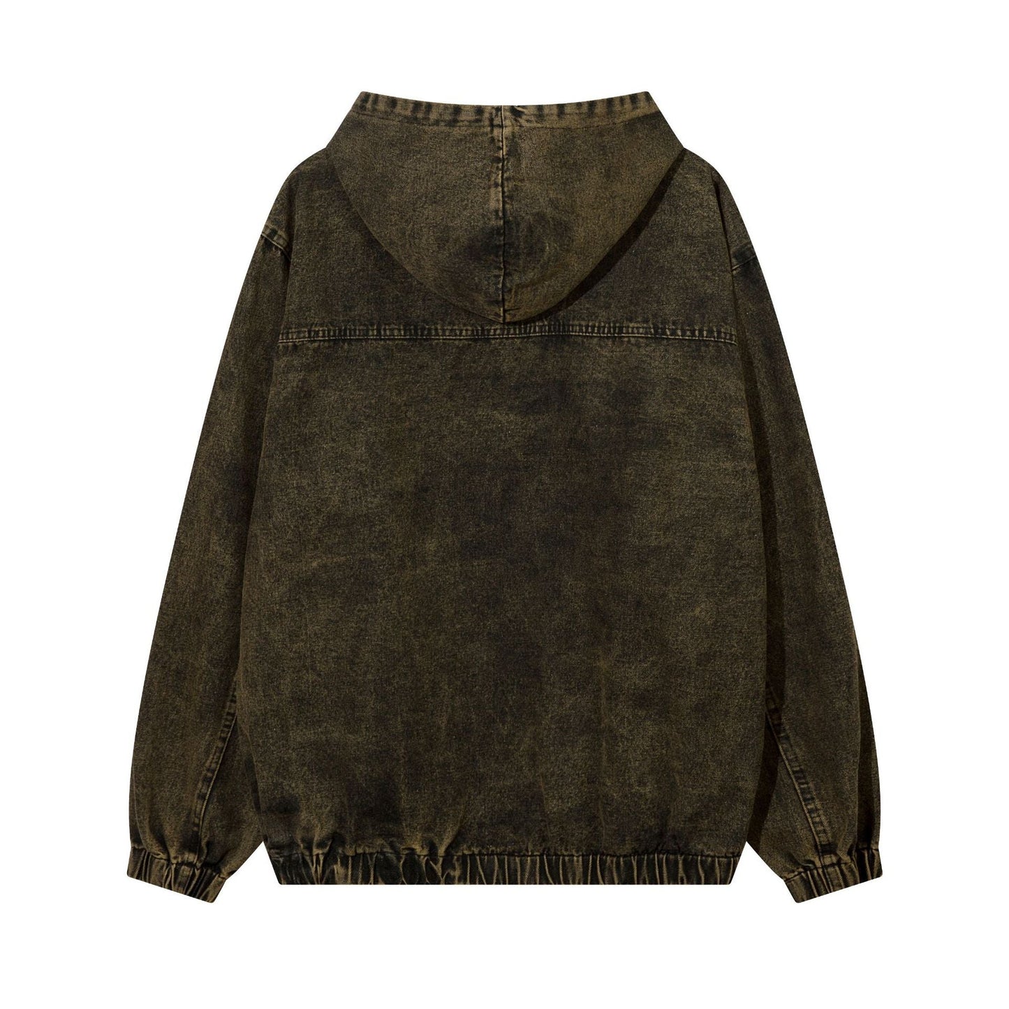 Retro Washed Distressed Hooded Sweater For Men