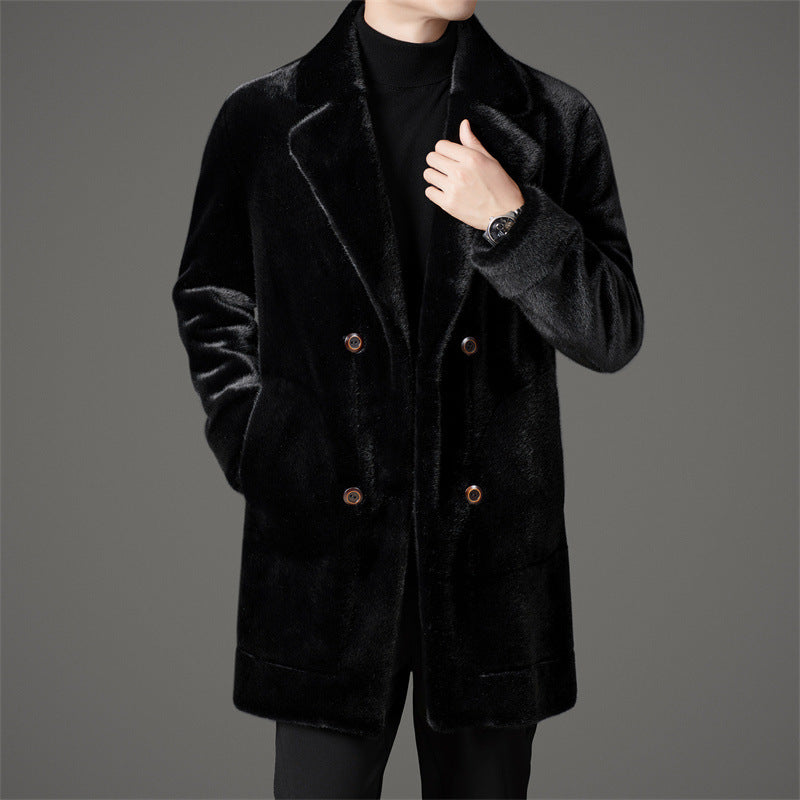Reversible Mink Fur Coat for Men | same ANTHEM. Soulmate Streetwear - Black / 170 L