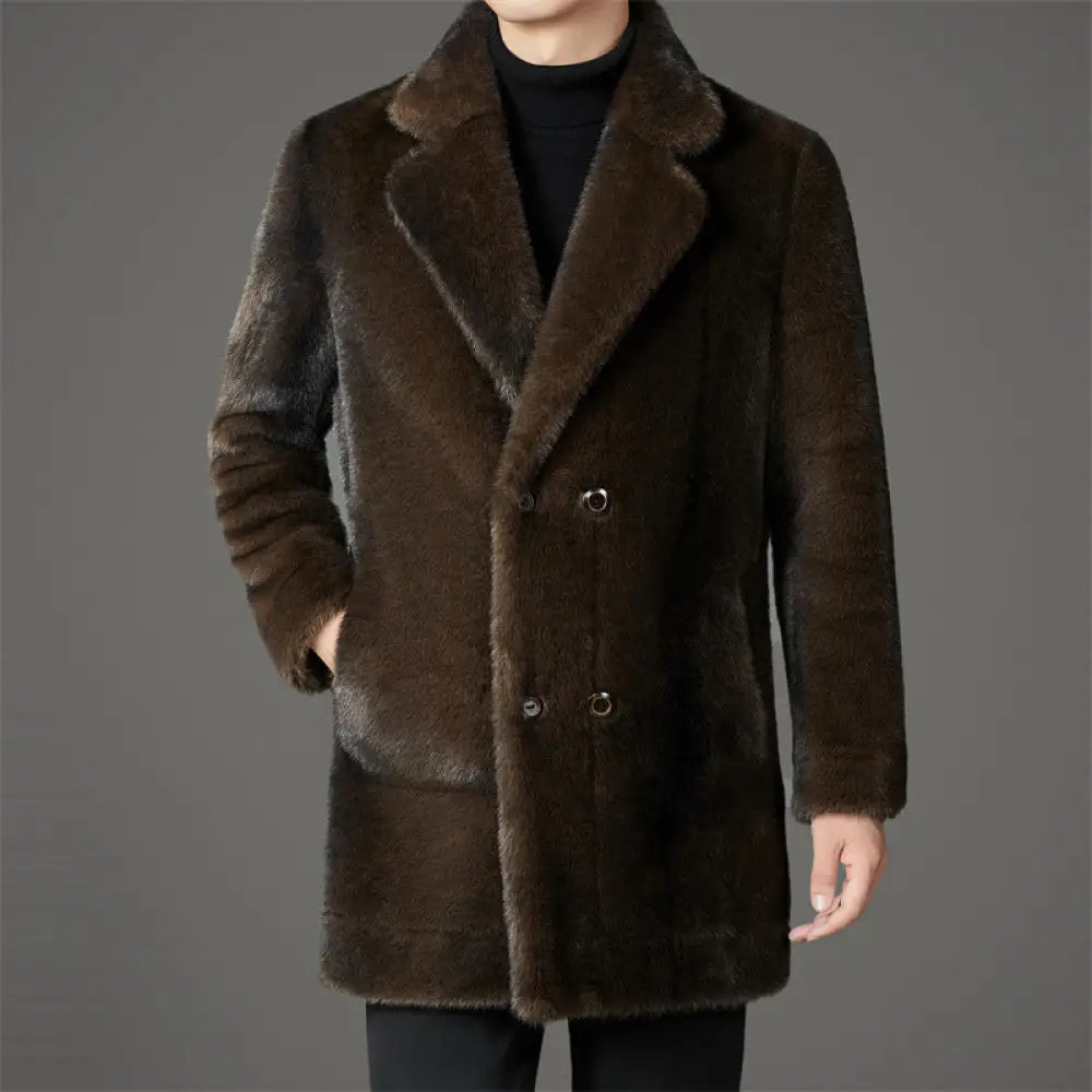 Reversible Mink Fur Coat for Men | same ANTHEM. Soulmate Streetwear - Brown / 170 L