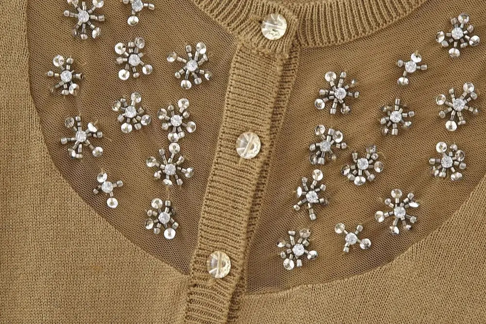 Rhinestone Knit Cardigan – dreamy soulmate streetwear | same ANTHEM.