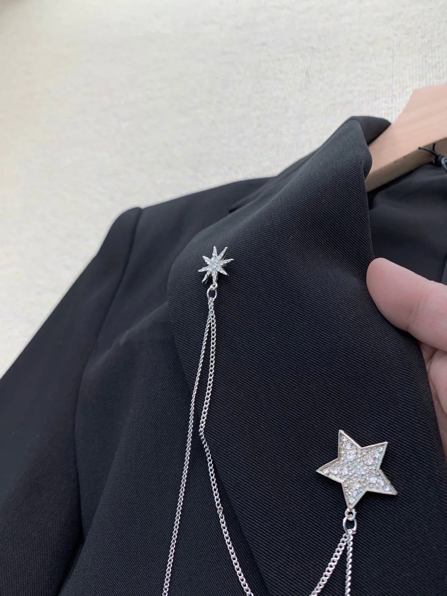 Rhinestone Star‑Tassel Suit Jacket | Soulmate Streetwear – same ANTHEM.