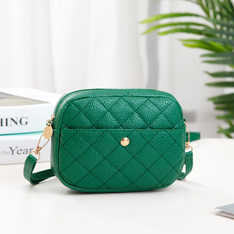 Rhombus Embroidery Phone Bag | same ANTHEM. Streetwear for Soulmates - Green