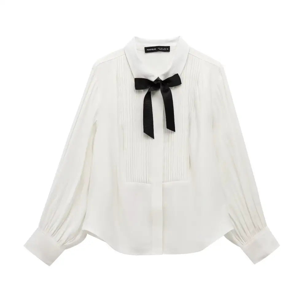 Ribbon Collar Nostalgic Blouse – Soulmate Streetwear | same ANTHEM - white / XS