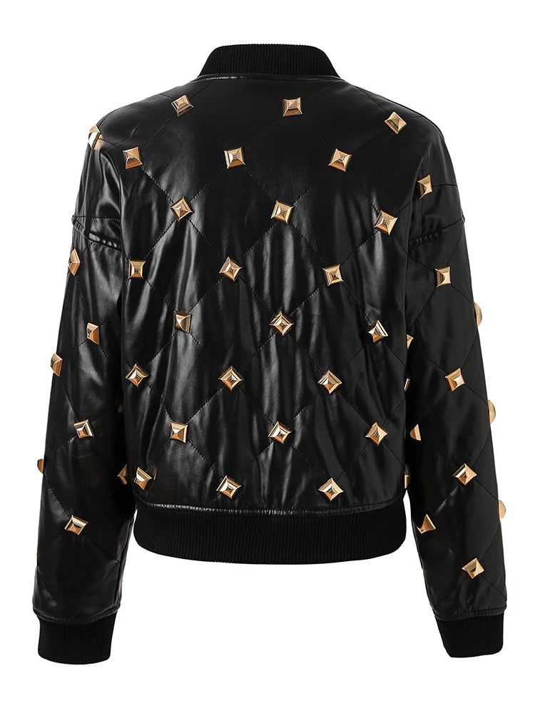 Rivet Buckle Leather Jacket for Women | Soulmate Streetwear by same ANTHEM.