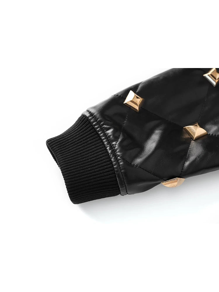 Rivet Buckle Leather Jacket for Women | Soulmate Streetwear by same ANTHEM.