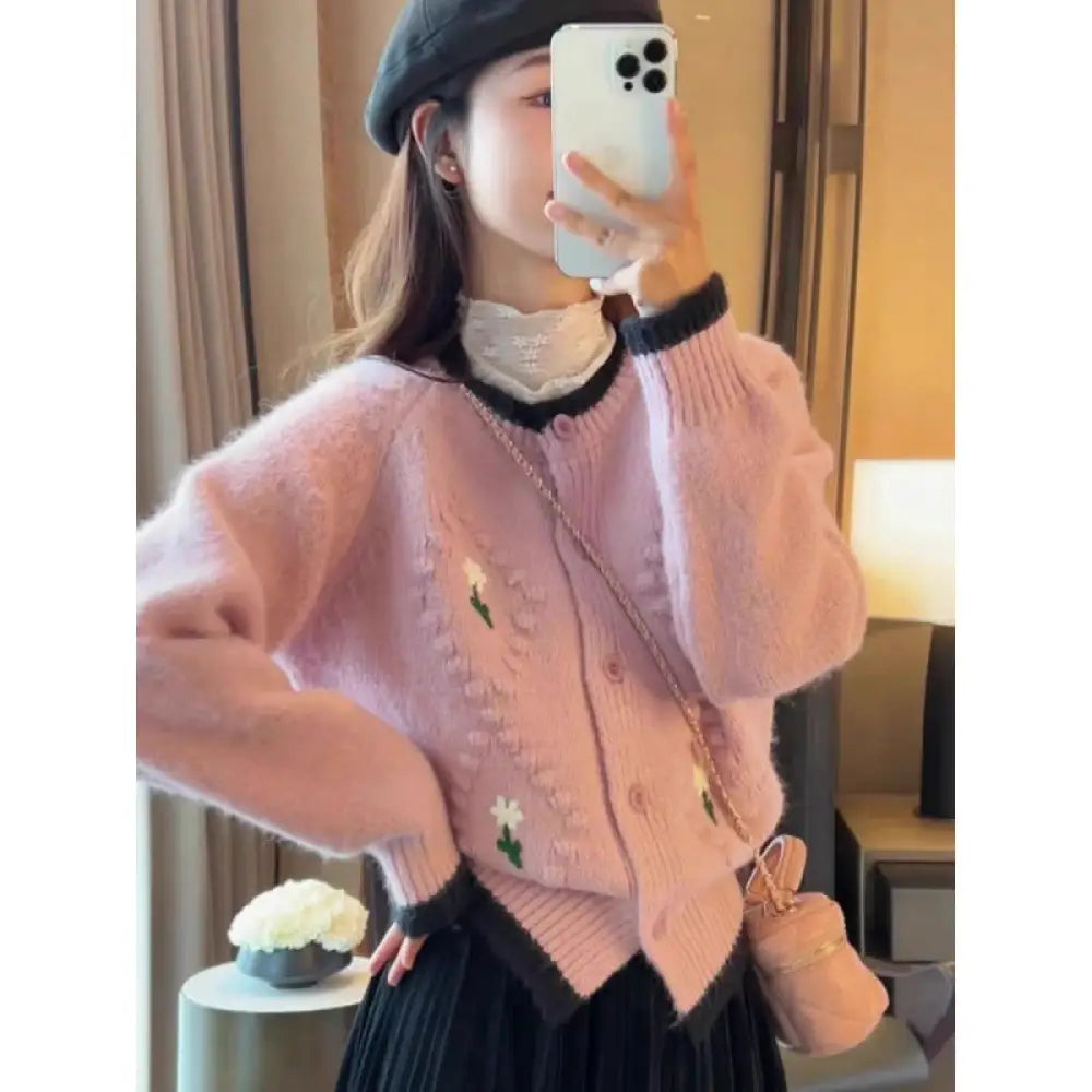 Romantic Boho Embroidered Flower Cardigan Coat for Women – Vintage Chic Outerwear for Lovers & Soulmates | same ANTHEM