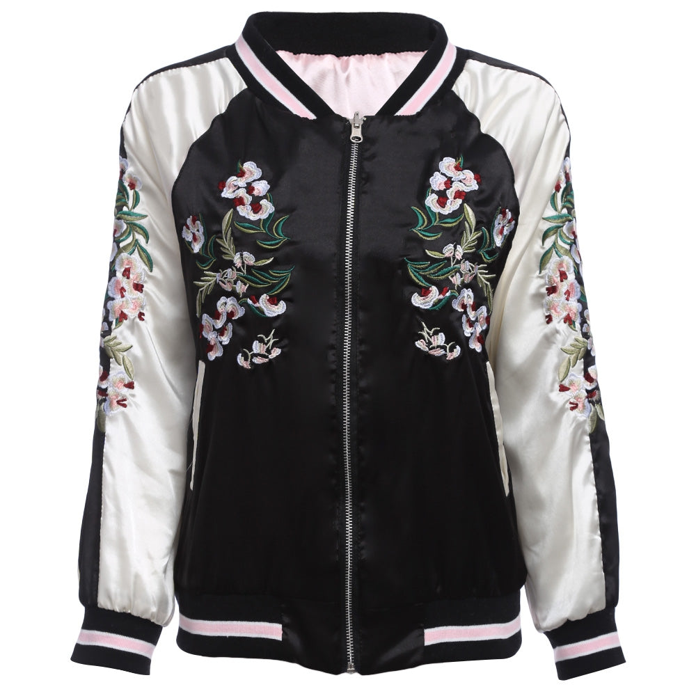 Romantic Chic Baseball Coat | same ANTHEM® - WHITE AND BLACK / L