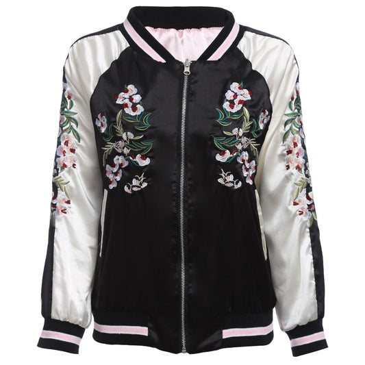 Romantic Chic Baseball Coat | same ANTHEM® - WHITE AND BLACK / L