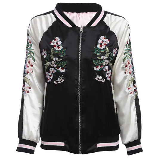 Romantic Chic Baseball Coat | same ANTHEM® - WHITE AND BLACK / L