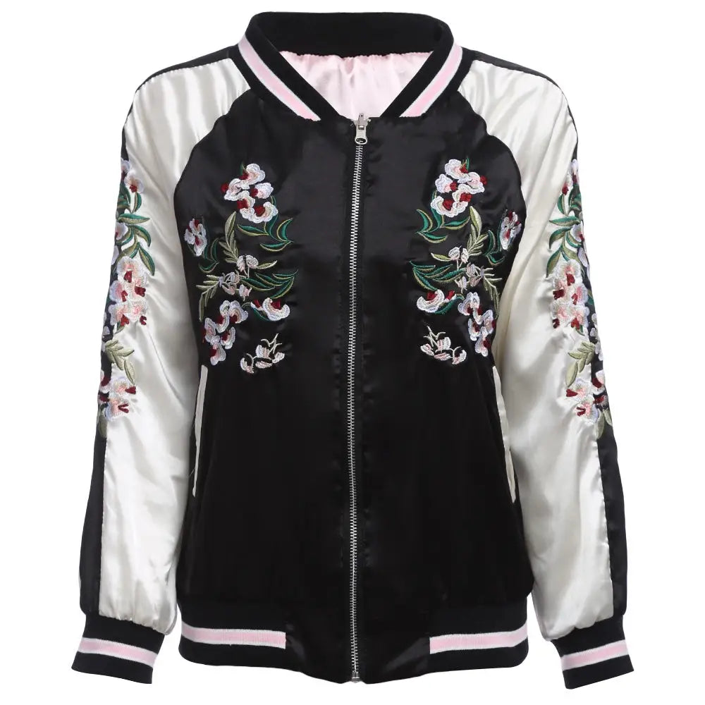 Romantic Chic Baseball Coat | same ANTHEM® - WHITE AND BLACK / S