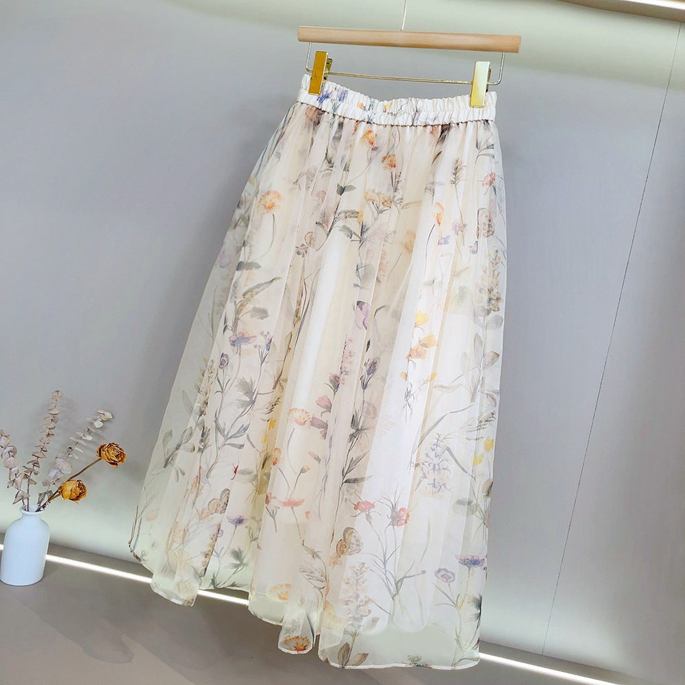 Romantic Chiffon Printed Skirt – Fairy Tale Flow for Lovers | Same ANTHEM