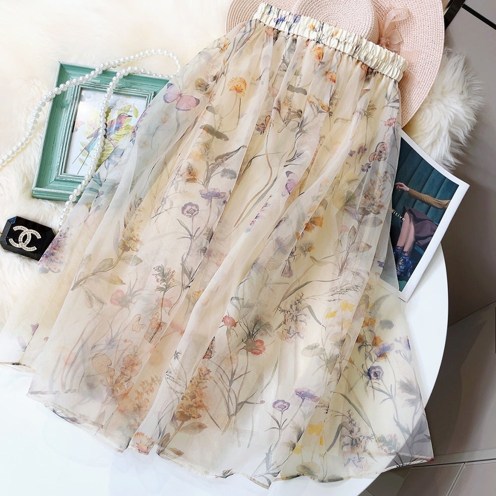Romantic Chiffon Printed Skirt – Fairy Tale Flow for Lovers | Same ANTHEM