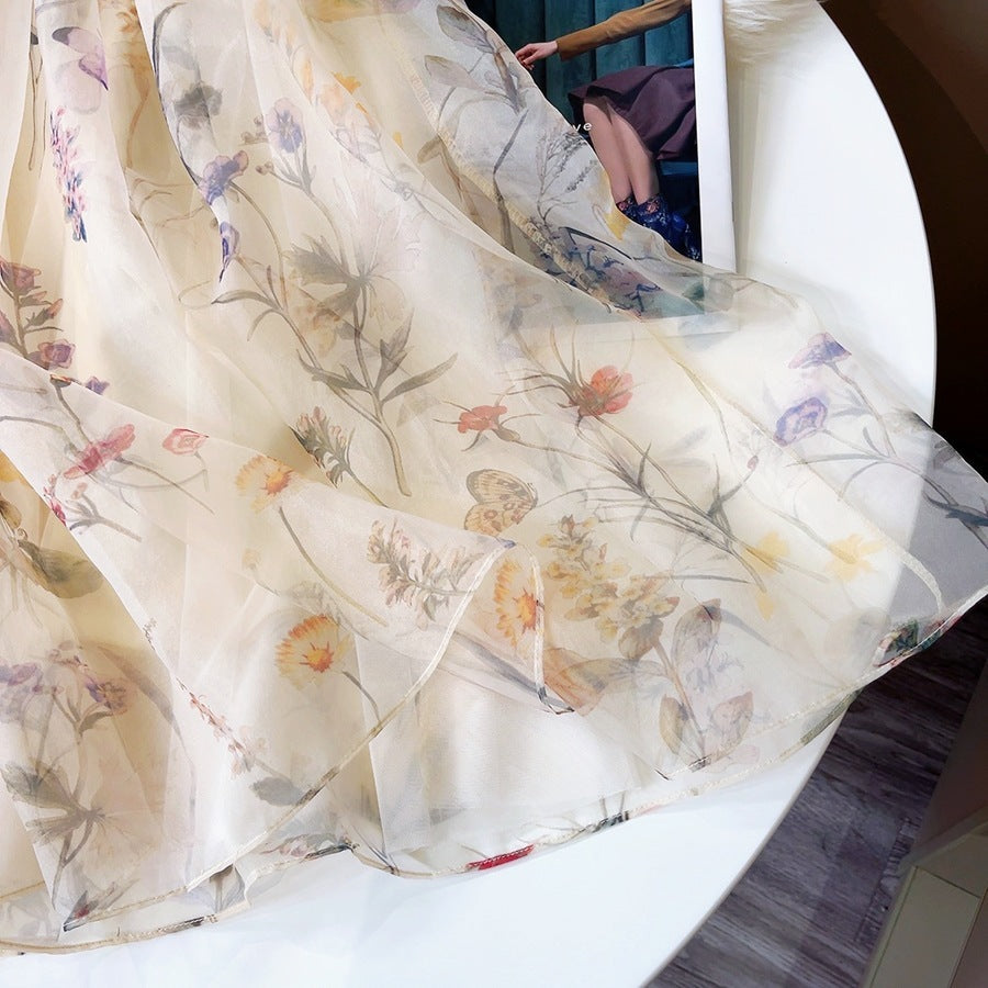 Romantic Chiffon Printed Skirt – Fairy Tale Flow for Lovers | Same ANTHEM