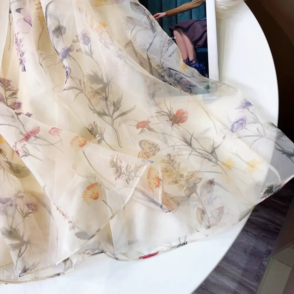 Romantic Chiffon Printed Skirt – Fairy Tale Flow for Lovers | Same ANTHEM