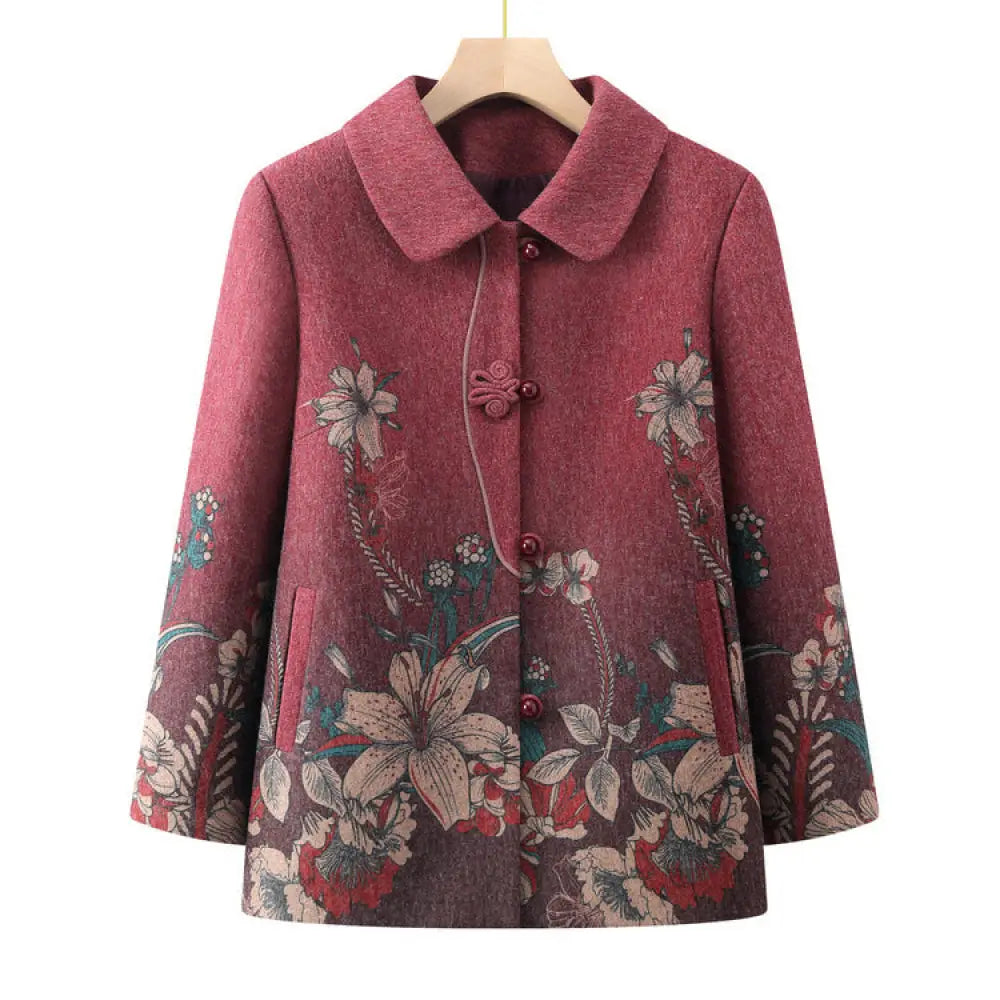 Romantic Floral Autumn Coat – Dreamy Chinese Style | same ANTHEM