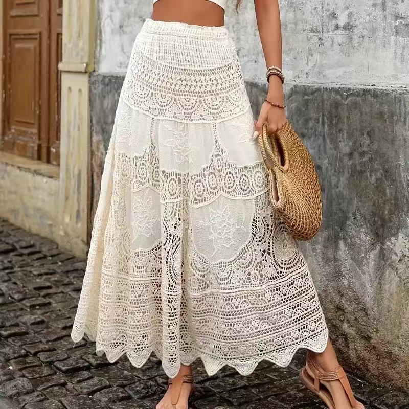 Romantic Knitted Skirt – French Retro Dream for Lovers | Same ANTHEM - Apricot / Free Size