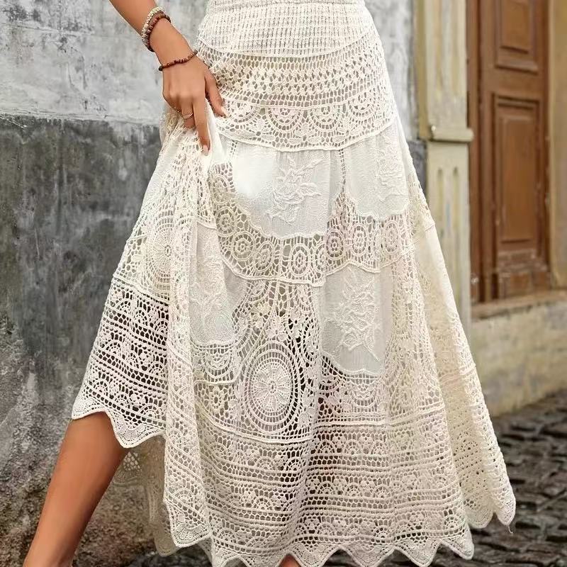 Romantic Knitted Skirt – French Retro Dream for Lovers | Same ANTHEM - Apricot / Free Size