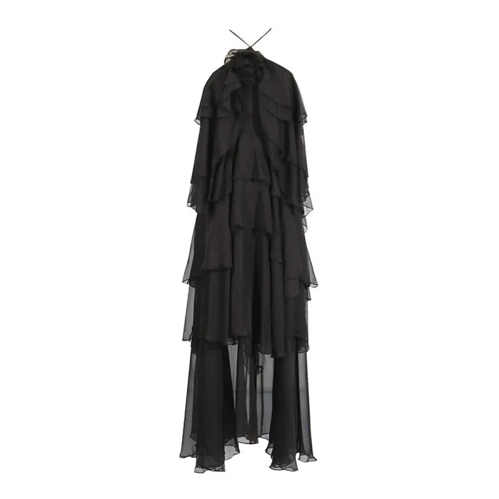 Romantic Lotus Leaf Tulle Long Dress | Dreamy Night Dress | same ANTHEM
