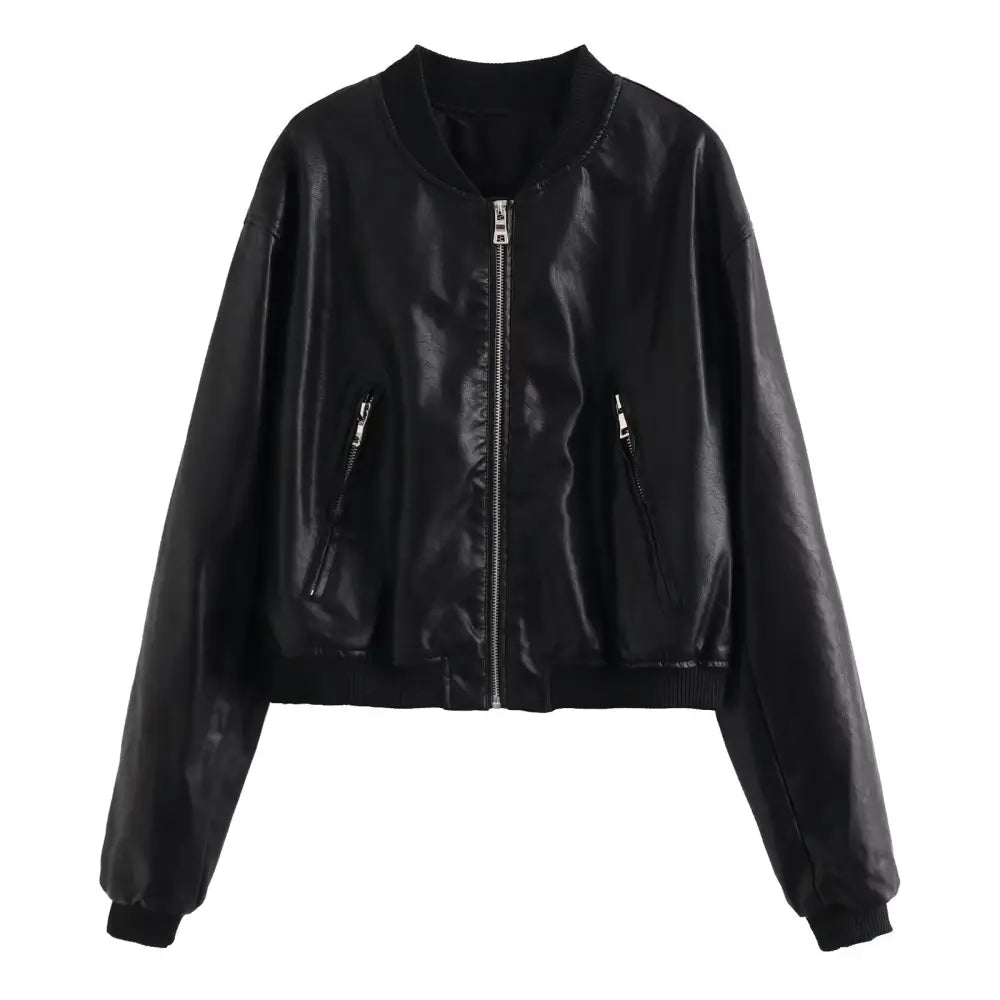Romantic Pilot Leather Jacket | same ANTHEM - black / XS