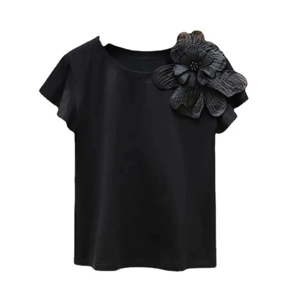 Romantic Ruffle Sleeve Flower Top – Dreamy French Vibes | same ANTHEM