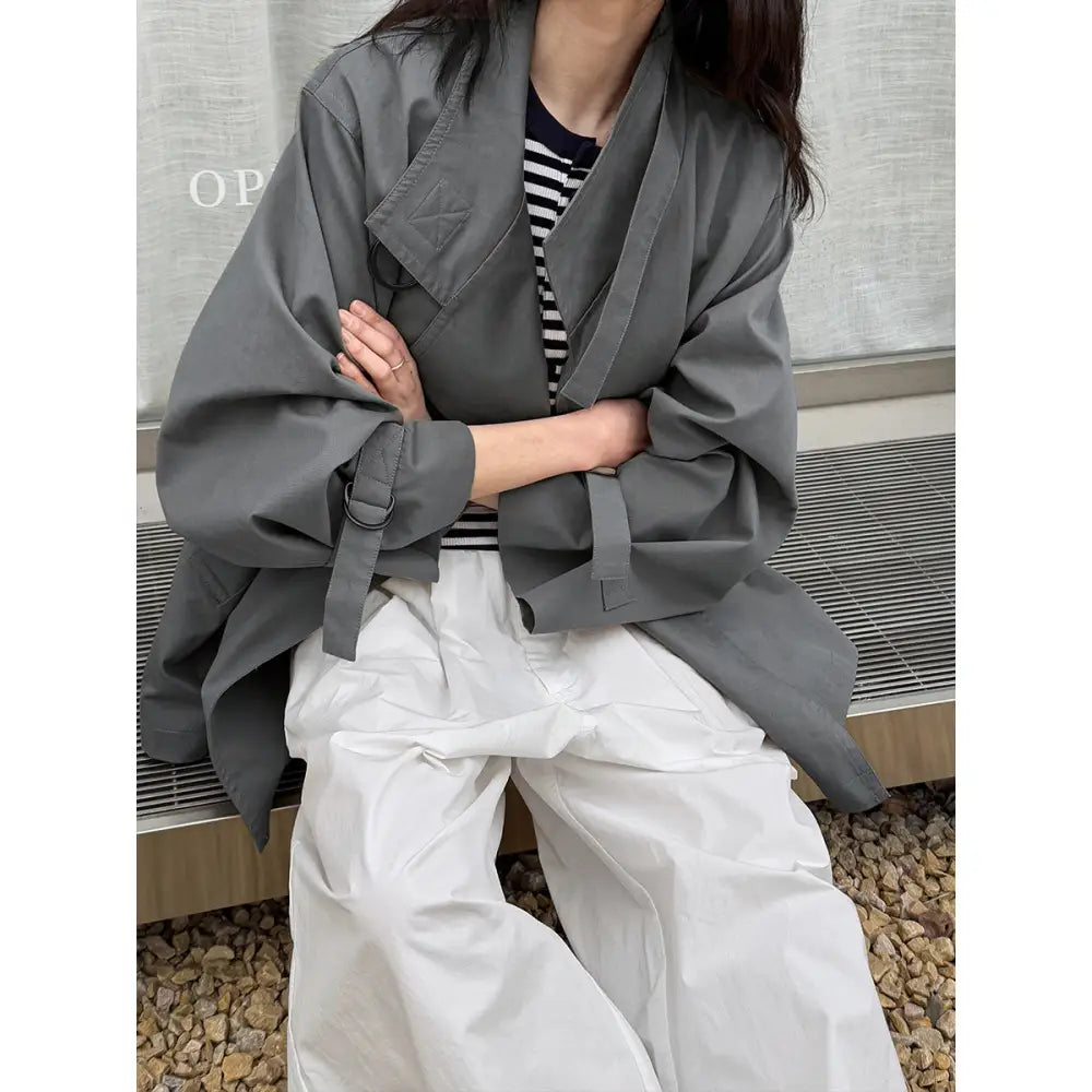 Romantic Stand Collar Trench Coat | same ANTHEM