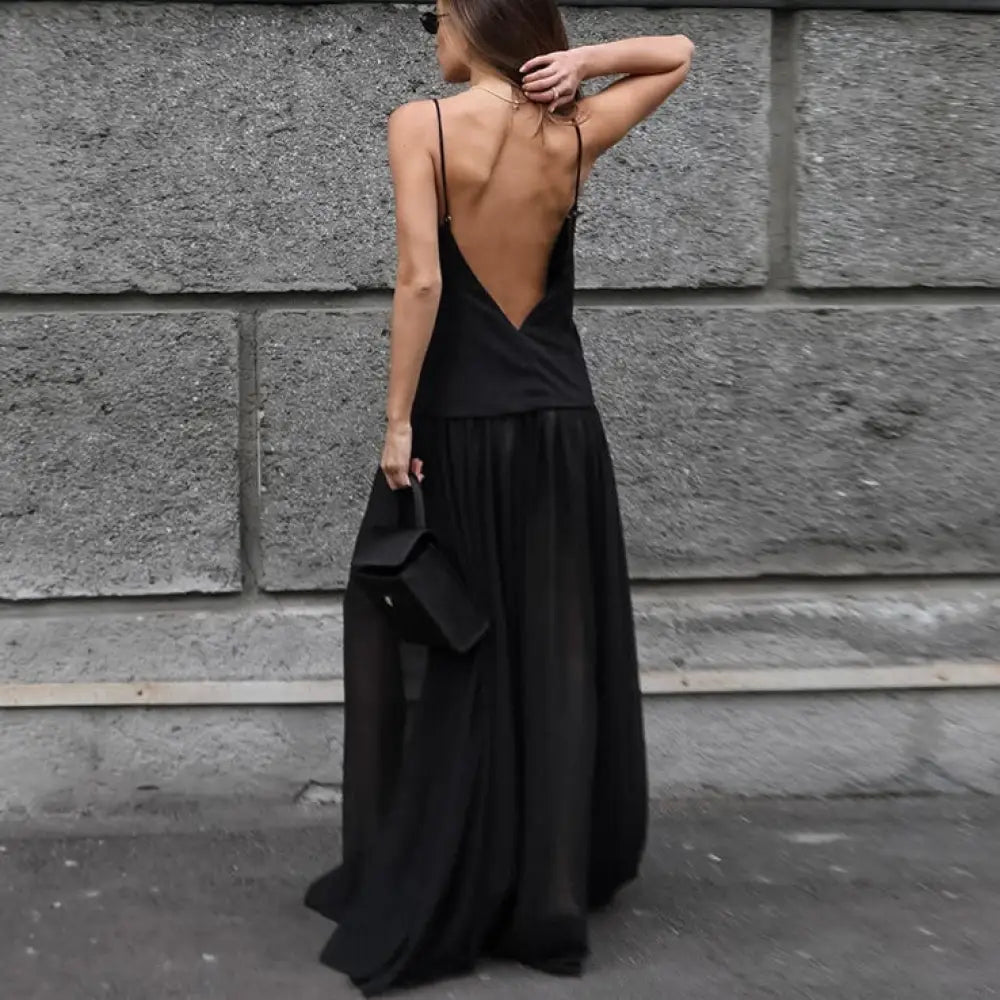 Romantic V-Neck Camisole Long Dress | Dreamy Night Dress | same ANTHEM