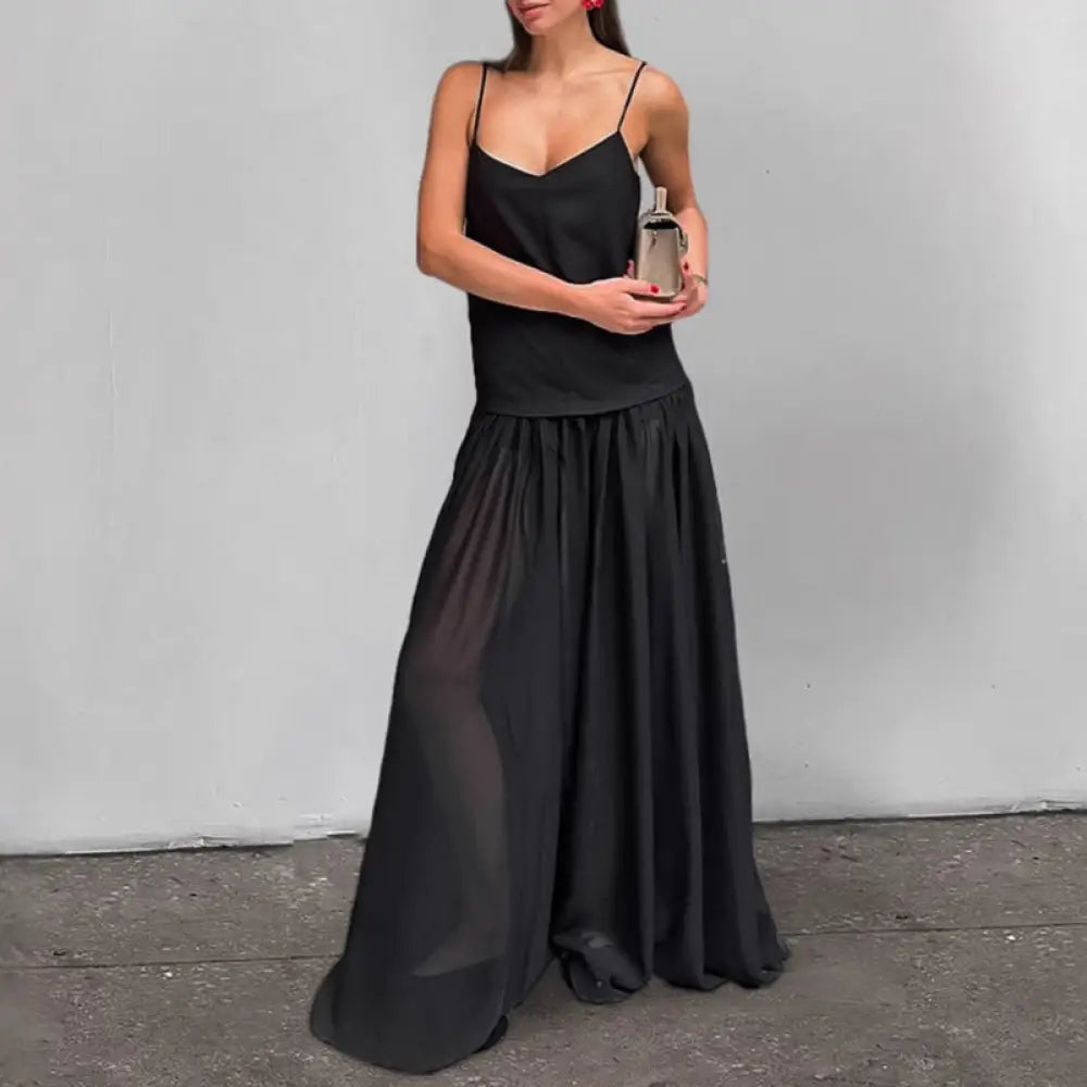 Romantic V-Neck Camisole Long Dress | Dreamy Night Dress | same ANTHEM